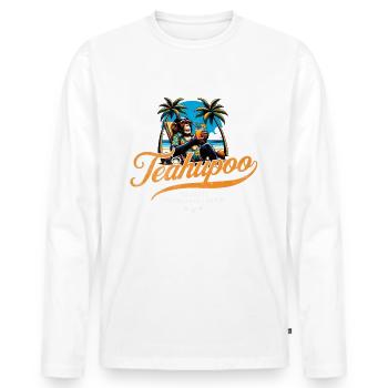 Enjoy great surfing at Teahupoo - T-shirt manches longues Premium bio Homme - blanc - Devant - Nico (187cm)