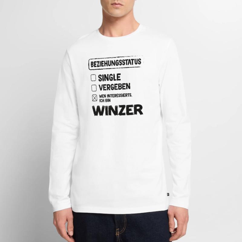 Winemaker Relationship Status Winemaker Wine Profession Men's Premium Organic Long Sleeve Shirt