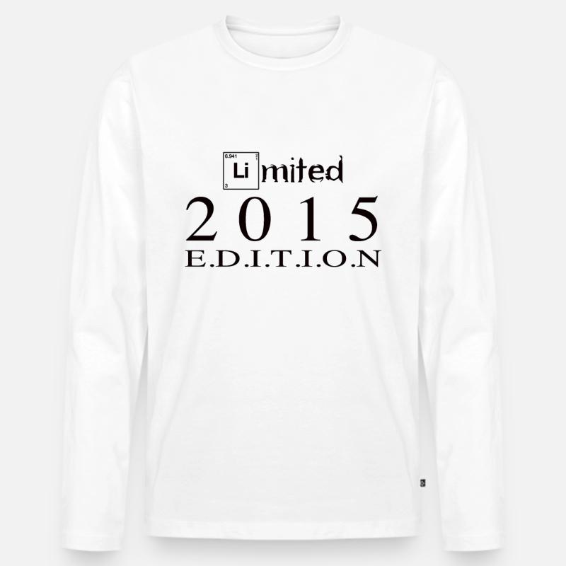 Limited Edition 2015 - Männer Premium Bio Langarmshirt - Weiß