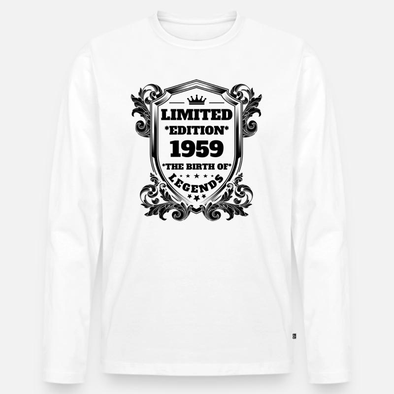1959 - Männer Premium Bio Langarmshirt - Weiß