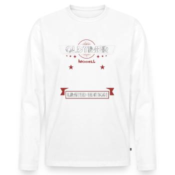 49. Geburtstag Mann Oldtimer Mai Jahrgang 1974 - Männer Premium Bio Langarmshirt - Weiß - Vorne - Nico (187cm)