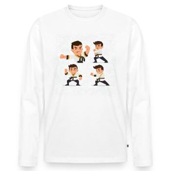 Checkmate: Chess Strategy - Men's Premium Organic Long Sleeve Shirt - white - Front - Nico (187cm)