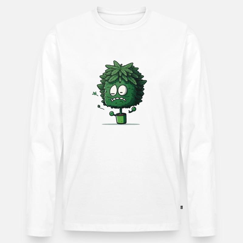 Bobs Blaze - Männer Premium Bio Langarmshirt - Weiß