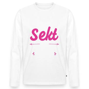 Party Funny Saying Girls Night Out Shirt - Men's Premium Organic Long Sleeve Shirt - white - Front - Nico (187cm)