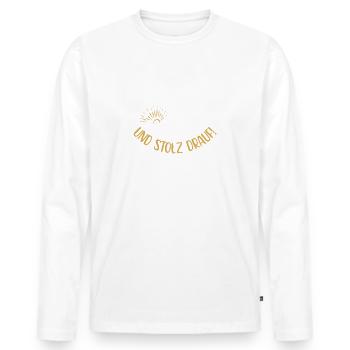 Proud Village Child Country Life Design - Men's Premium Organic Long Sleeve Shirt - white - Front - Nico (187cm)