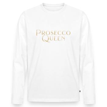 Prosecco Queen Damen Feier Shirt - Männer Premium Bio Langarmshirt - Weiß - Vorne - Nico (187cm)
