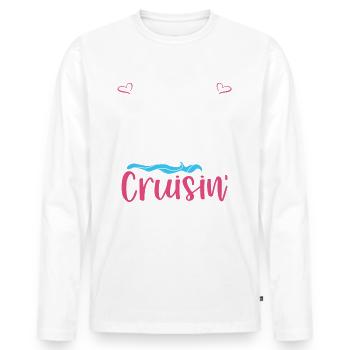 Family Love Cruisin' Together T-shirt - Männer Premium Bio Langarmshirt - Weiß - Vorne - Nico (187cm)