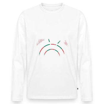 Funny Darter Duo Motif Tee - Men's Premium Organic Long Sleeve Shirt - white - Front - Nico (187cm)