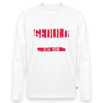 Test de patience Thé drôle négatif - T-shirt manches longues Premium bio Homme - blanc - Devant - Nico (187cm)