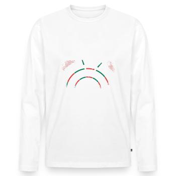 Chemise de joueur de fléchettes tendance pour garçons - T-shirt manches longues Premium bio Homme - blanc - Devant - Nico (187cm)
