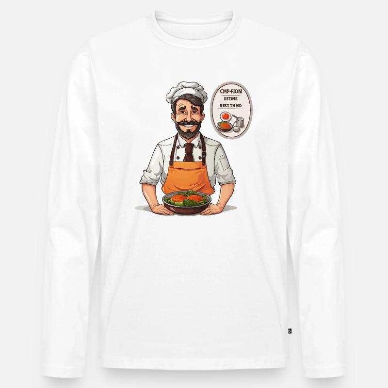 Die Gourmet-Couture - Männer Premium Bio Langarmshirt - Weiß