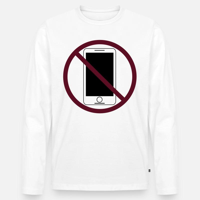 Smartphones - Männer Premium Bio Langarmshirt - Weiß