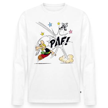 Asterix & Obelix - Asterix poing - T-shirt manches longues Premium bio Homme - blanc - Devant - Nico (187cm)