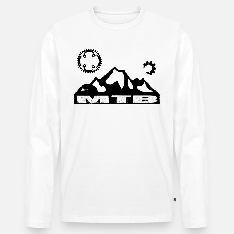 Mtb - Männer Premium Bio Langarmshirt - Weiß