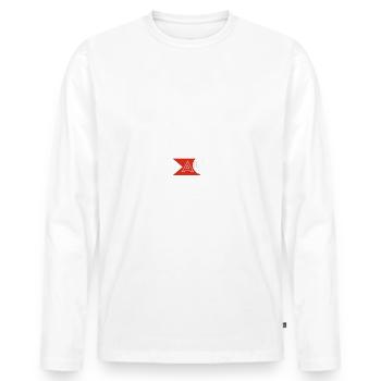 le véritable peintre au top - T-shirt manches longues Premium bio Homme - blanc - Devant - Nico (187cm)