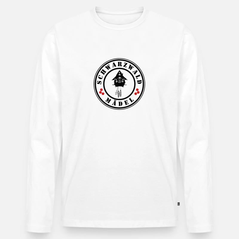 Schwarzwaldmädel - Männer Premium Bio Langarmshirt - Weiß