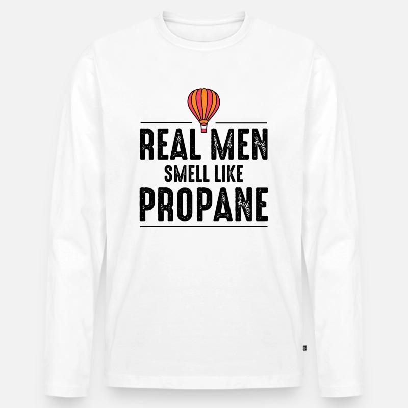 Heißluftballonfahrt Hopper Ballonfahrt Ballonfahrer - Männer Premium Bio Langarmshirt - Weiß