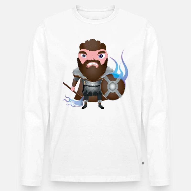 Eric - Männer Premium Bio Langarmshirt - Weiß