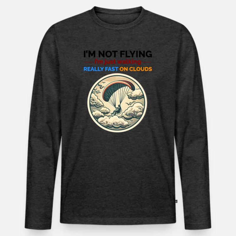 Paramotor Pilot Paramotoring Powered Paraglider Men's Premium Organic Long Sleeve Shirt