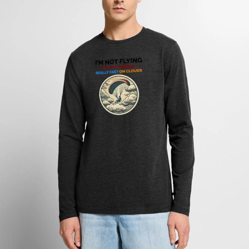 Paramotor Pilot Paramotoring Powered Paraglider Men's Premium Organic Long Sleeve Shirt