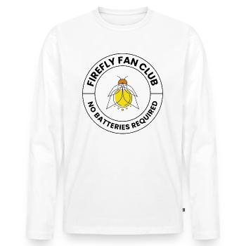 Lucioles Firefly Lightning Bug Insect Collector - T-shirt manches longues Premium bio Homme - blanc - Devant - Nico (187cm)