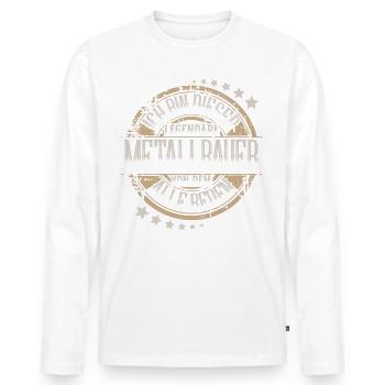 Metallbauer - Männer Premium Bio Langarmshirt - Weiß - Vorne - Nico (187cm)