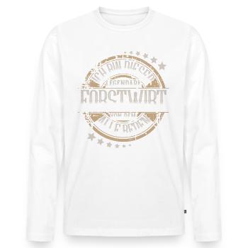 Forstwirt - Männer Premium Bio Langarmshirt - Weiß - Vorne - Nico (187cm)