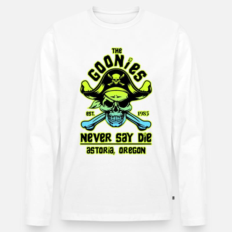 THE GOONIES 7 - Männer Premium Bio Langarmshirt - Weiß