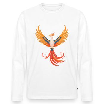 Phénix - T-shirt manches longues Premium bio Homme - blanc - Devant - Nico (187cm)
