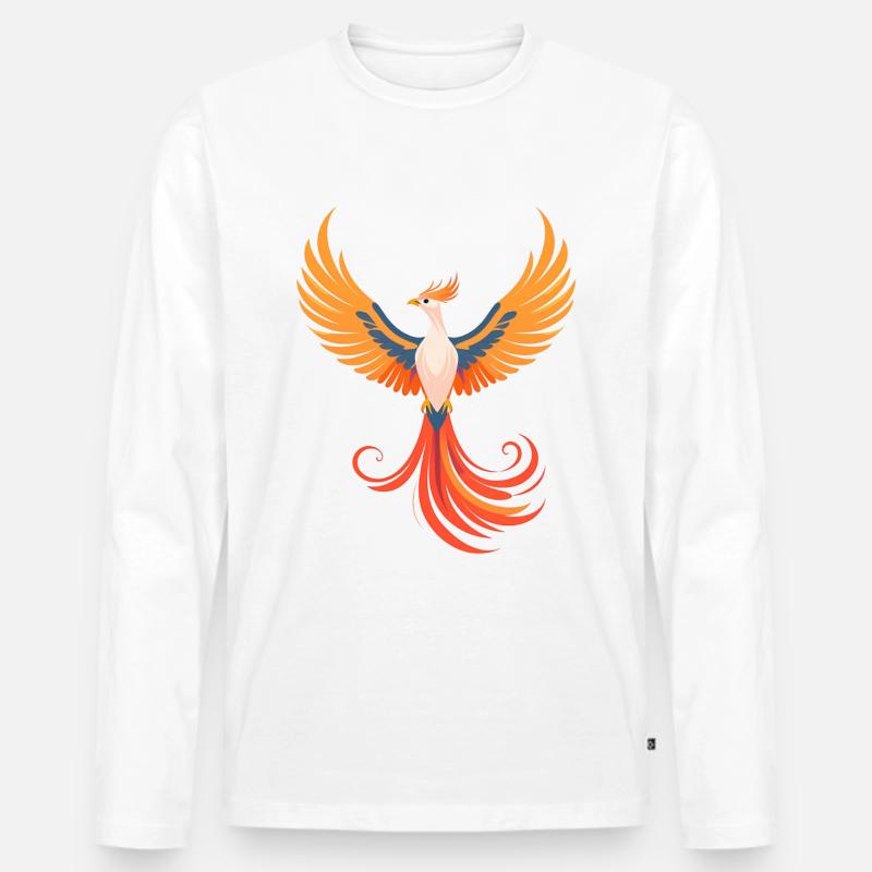 Phönix - Männer Premium Bio Langarmshirt - Weiß