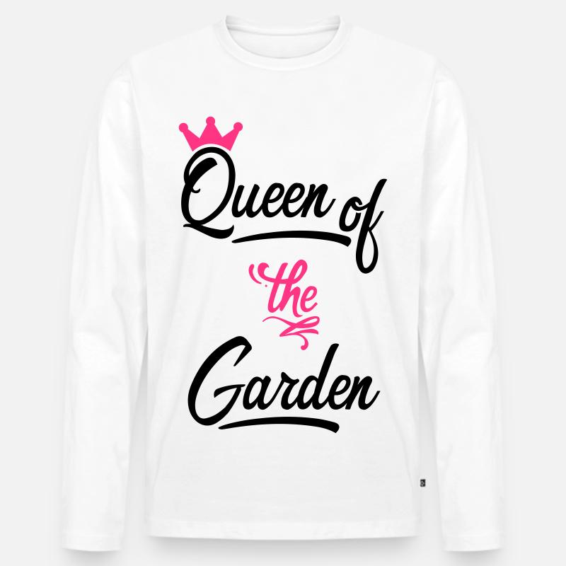 Garten - Männer Premium Bio Langarmshirt - Weiß