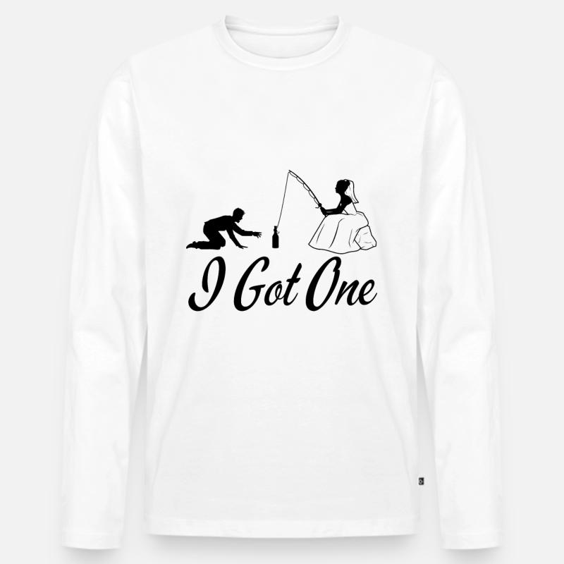 I Got One Braut - Männer Premium Bio Langarmshirt - Weiß
