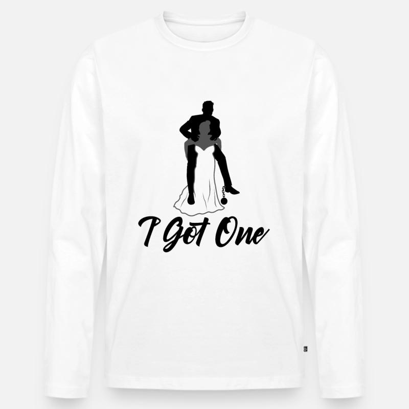 I Got One Braut - Männer Premium Bio Langarmshirt - Weiß