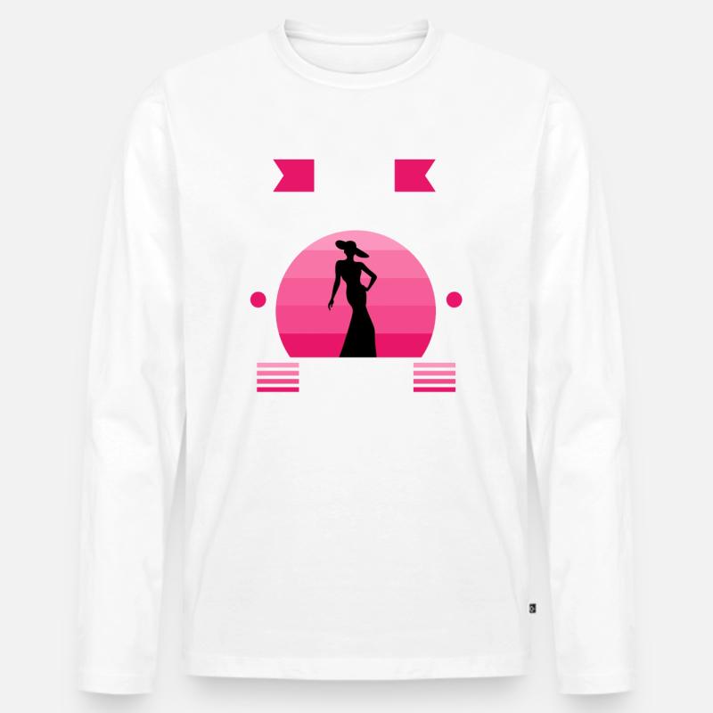 Divorce Diva - Männer Premium Bio Langarmshirt - Weiß