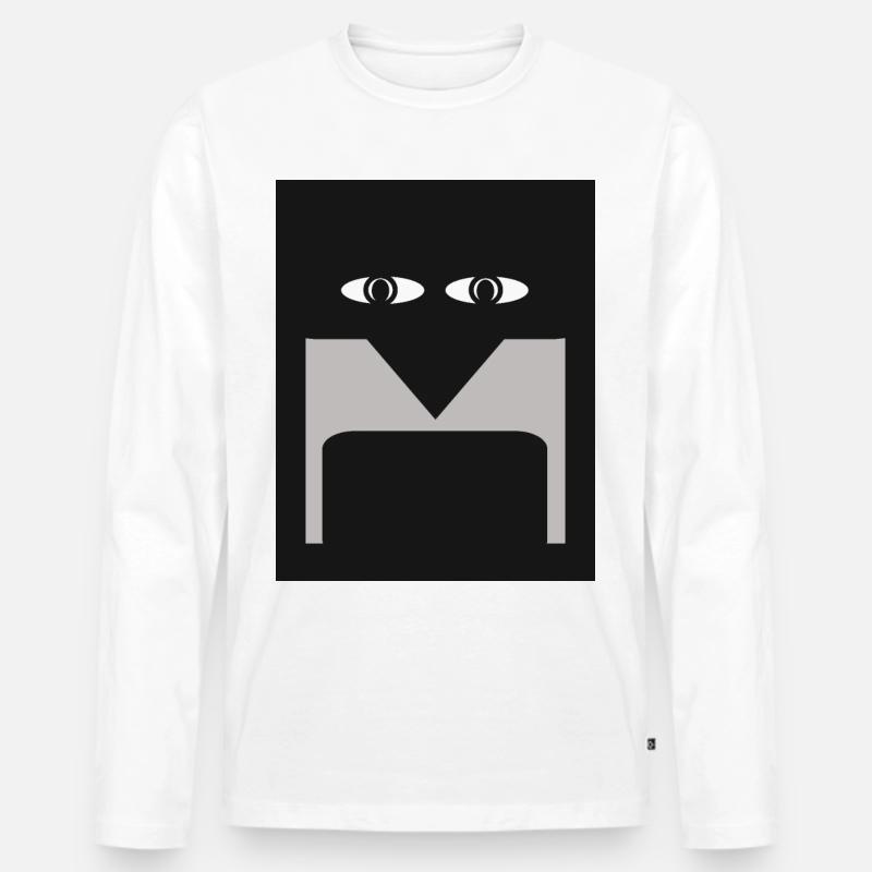 Tabby - Männer Premium Bio Langarmshirt - Weiß