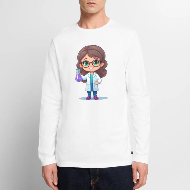 Chemikerin oder Laborantin oder Wissenschaftlerin Männer Premium Bio Langarmshirt
