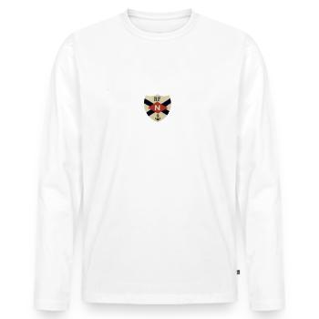 French Navy F 711 Toulon coul - T-shirt manches longues Premium bio Homme - blanc - Devant - Nico (187cm)
