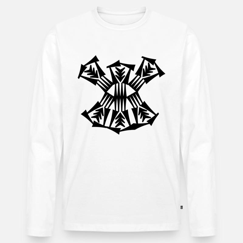 Neue Mode - Männer Premium Bio Langarmshirt - Weiß