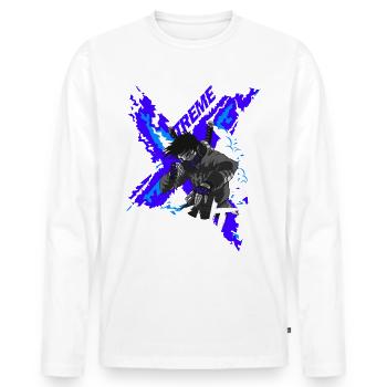 Xtreme Fight Fighter Manga Anime - Men's Premium Organic Long Sleeve Shirt - white - Front - Nico (187cm)