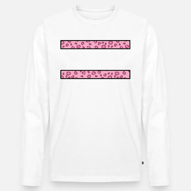 Frame Leopard Pattern - Men's Premium Organic Long Sleeve Shirt - white