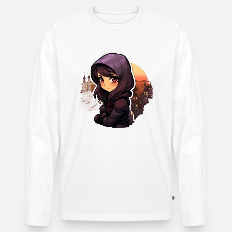 Cute Assassin Blending In - Männer Premium Bio Langarmshirt - Weiß
