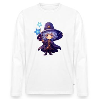 Magic Guardian of the Stars - Männer Premium Bio Langarmshirt - Weiß - Vorne - Nico (187cm)
