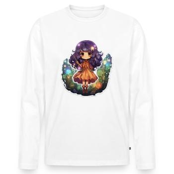 Cute Enchantress Casting a Spell - Männer Premium Bio Langarmshirt - Weiß - Vorne - Nico (187cm)