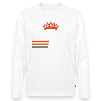 Les légendes ont 40 ans, 40 ans - T-shirt manches longues Premium bio Homme - blanc - Devant - Nico (187cm)