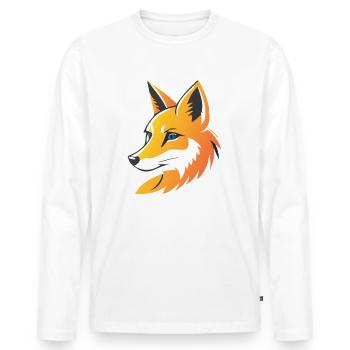 Discofox tanzen Tänzer Tänzerin 80er Disco - Männer Premium Bio Langarmshirt - Weiß - Vorne - Nico (187cm)