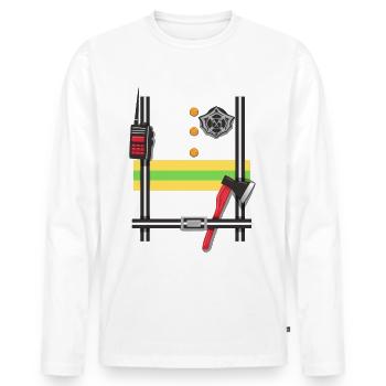 firefighter disguise - Men's Premium Organic Long Sleeve Shirt - white - Front - Nico (187cm)
