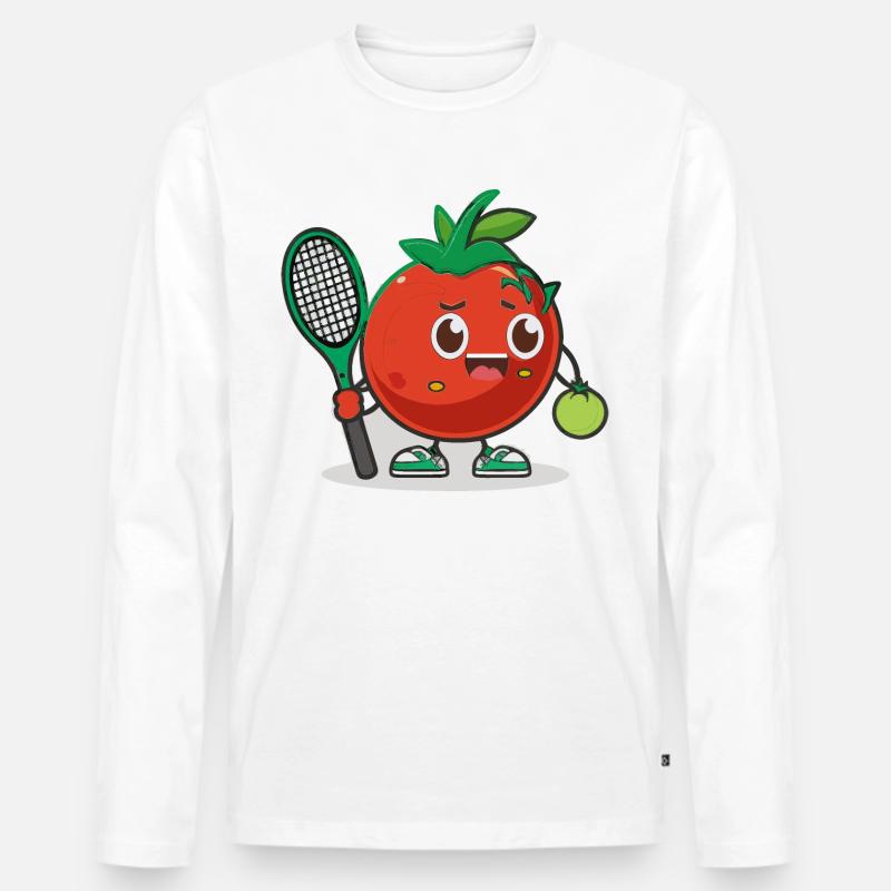 Schlägerwippe - Männer Premium Bio Langarmshirt - Weiß