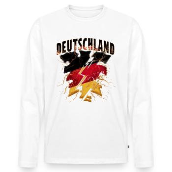 Germany German German GER Almanya Alemania - Men's Premium Organic Long Sleeve Shirt - white - Front - Nico (187cm)