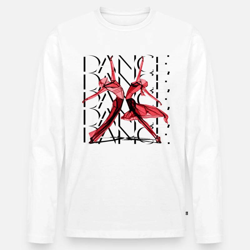 Tänzer - Männer Premium Bio Langarmshirt - Weiß