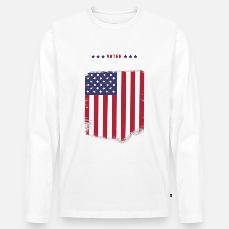 Wähler-Gehaltsabrechnungssachbearbeiter - Männer Premium Bio Langarmshirt - Weiß